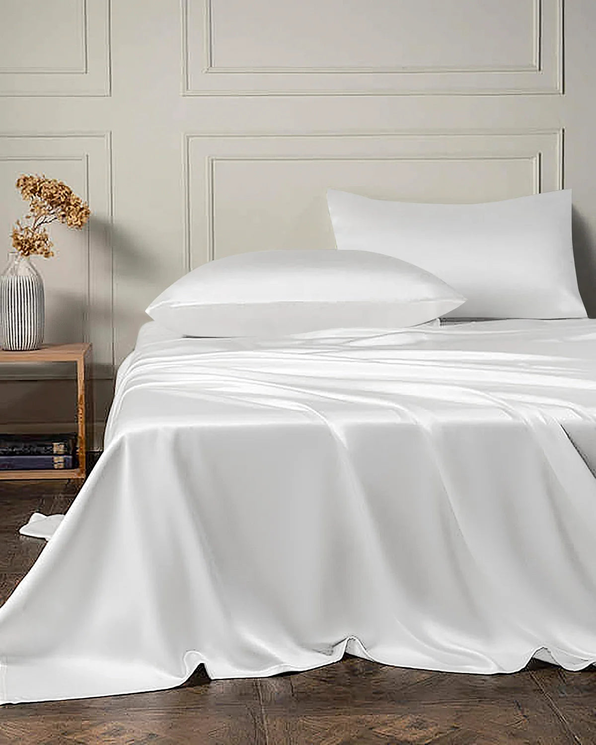 25 Momme 4PCS Silk Flat Sheet and Fitted Sheet Set