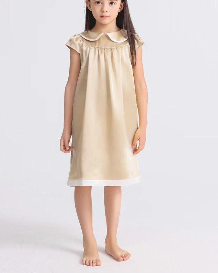 Kids Baby Girl Silk Nightgown