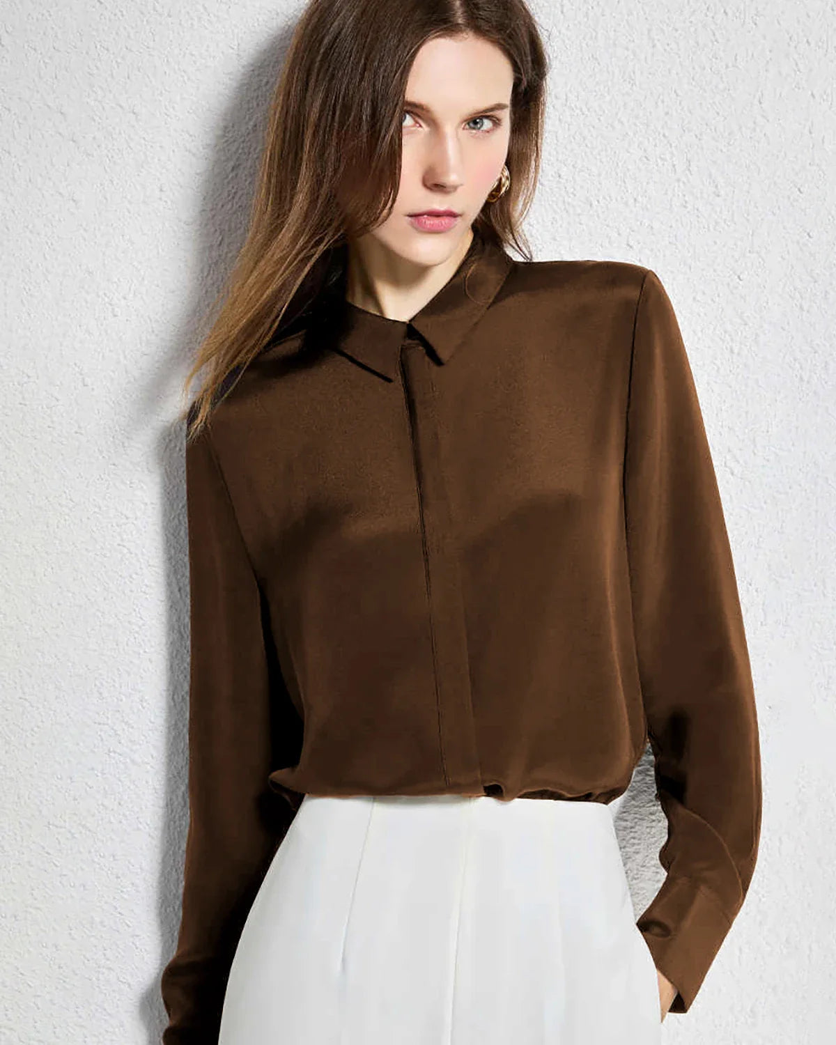 30 Momme Concealed Silk Shirt