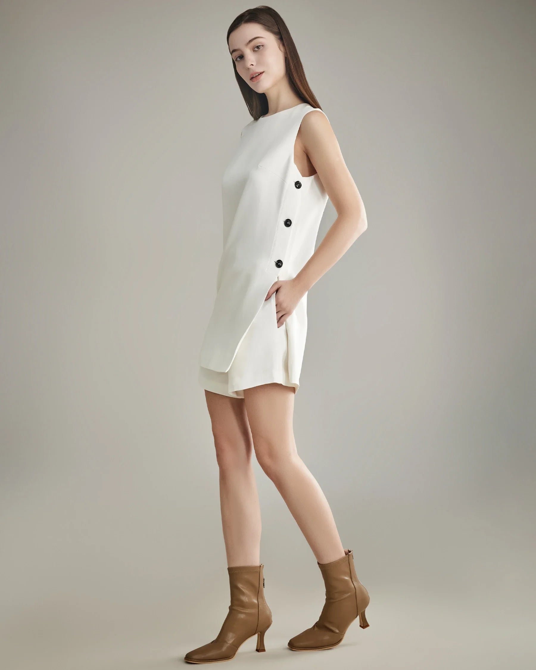 40 Momme Silk Tank Mini Dress and Shorts Set