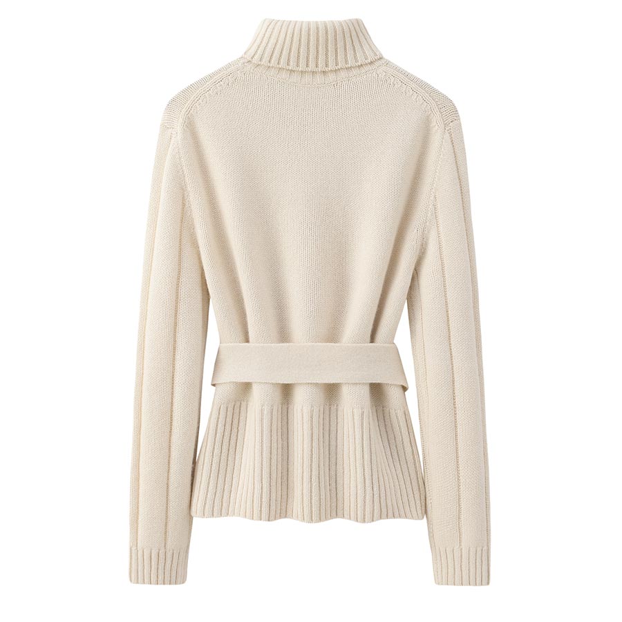 Belted Jumper Cashmere Sweater
