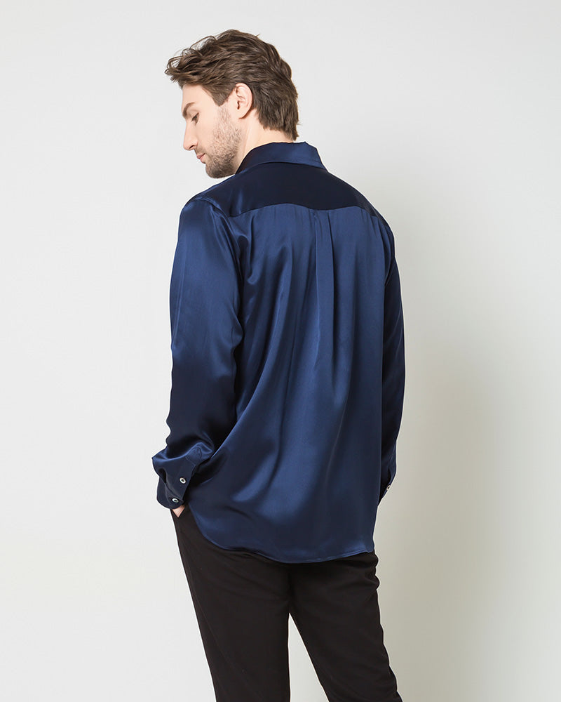 Classic Long Sleeve Silk Men's Shirt
