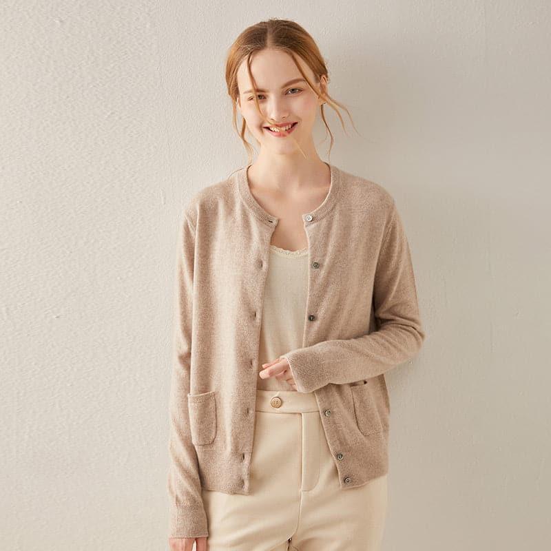 Crewneck Pure Cashmere Cardigan