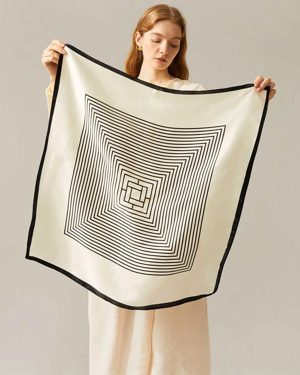 Classic Silk Striped Scarf