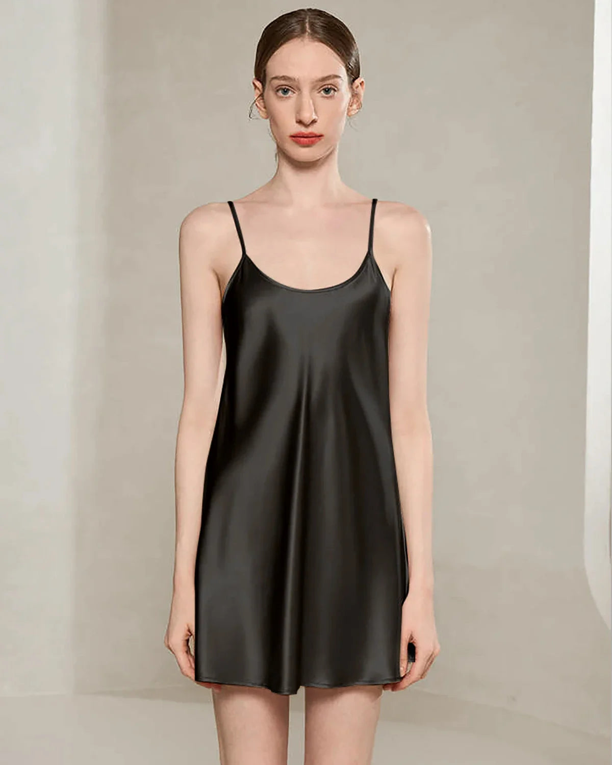 Women's Washable Silk Short Nightgown