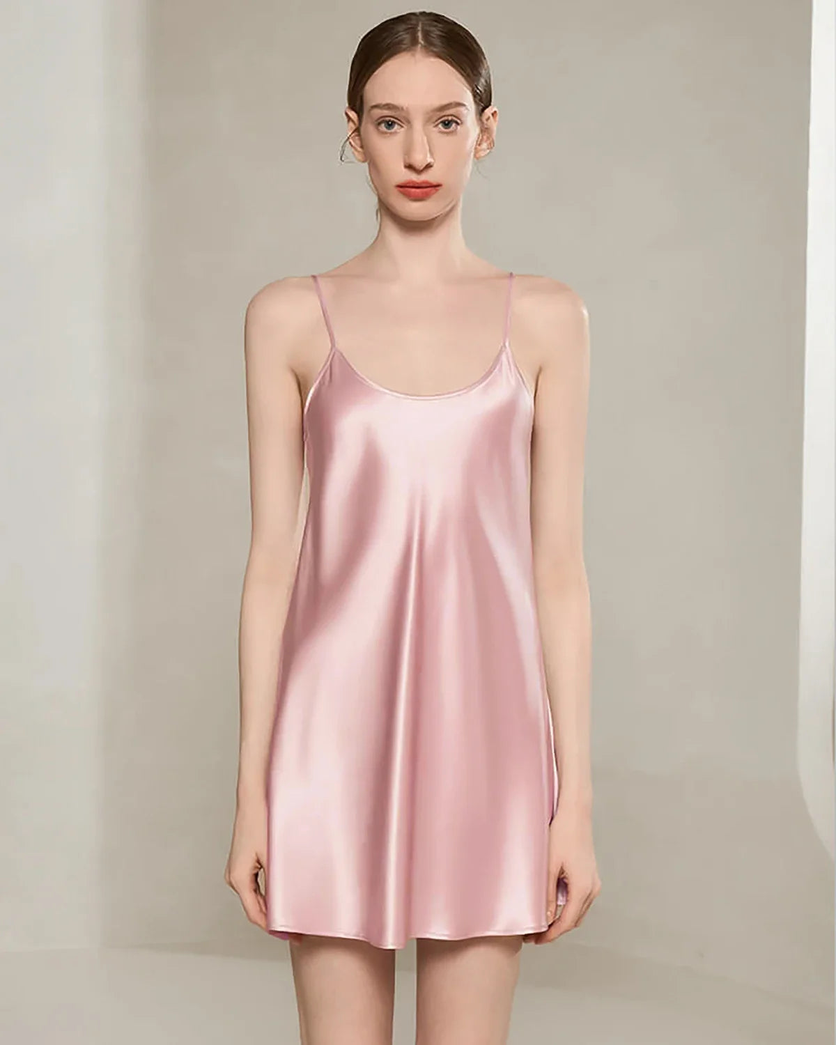 Women's Washable Silk Short Nightgown