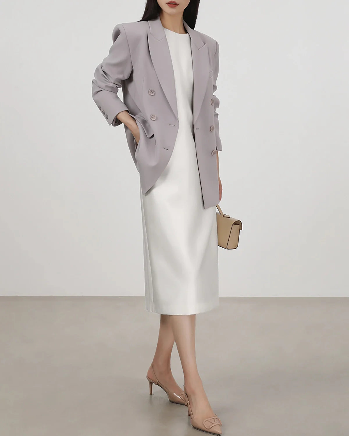 40 Momme Silk Sleeveless Midi Dress