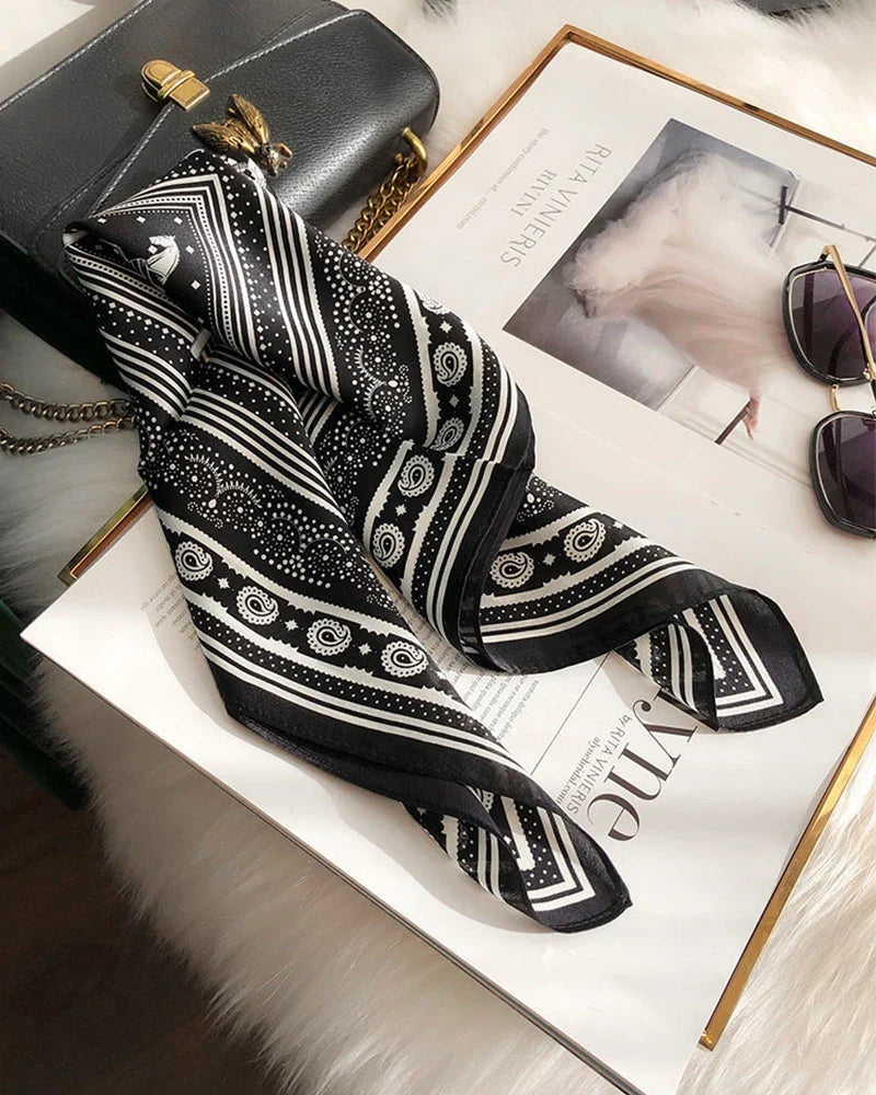 Equestrian Paisley Print Silk Scarf