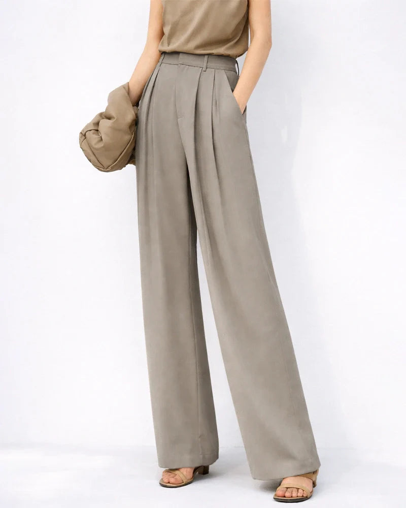 30 Momme High Waist Silk Wide Leg Pants