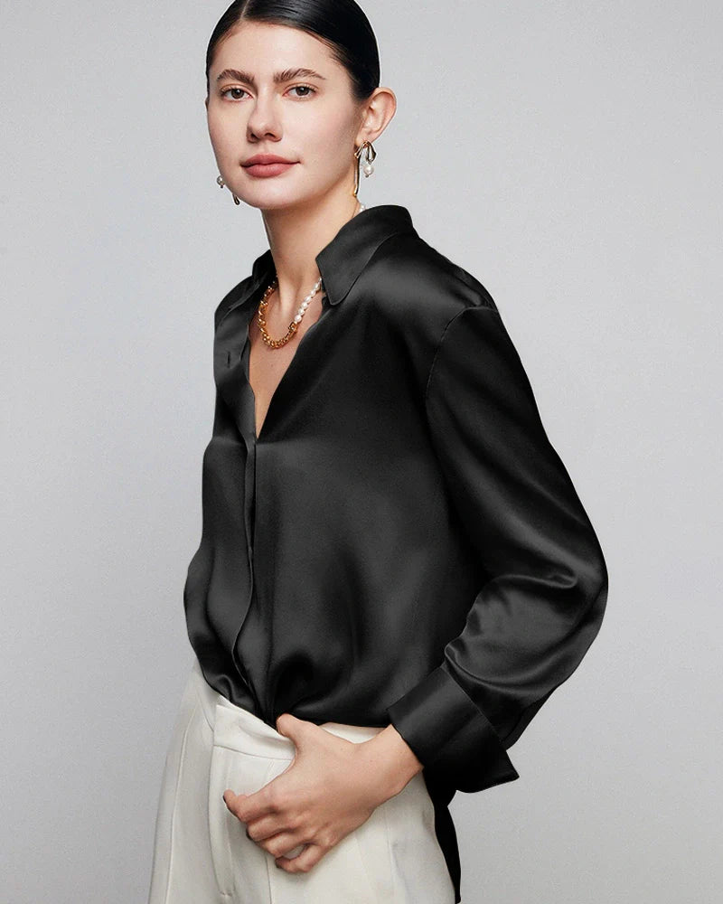 30 Momme Women's Slouchy Silk Shirt