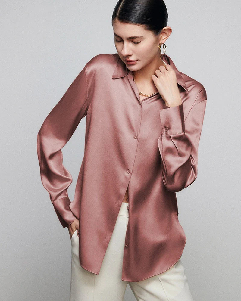 30 Momme Women's Slouchy Silk Shirt