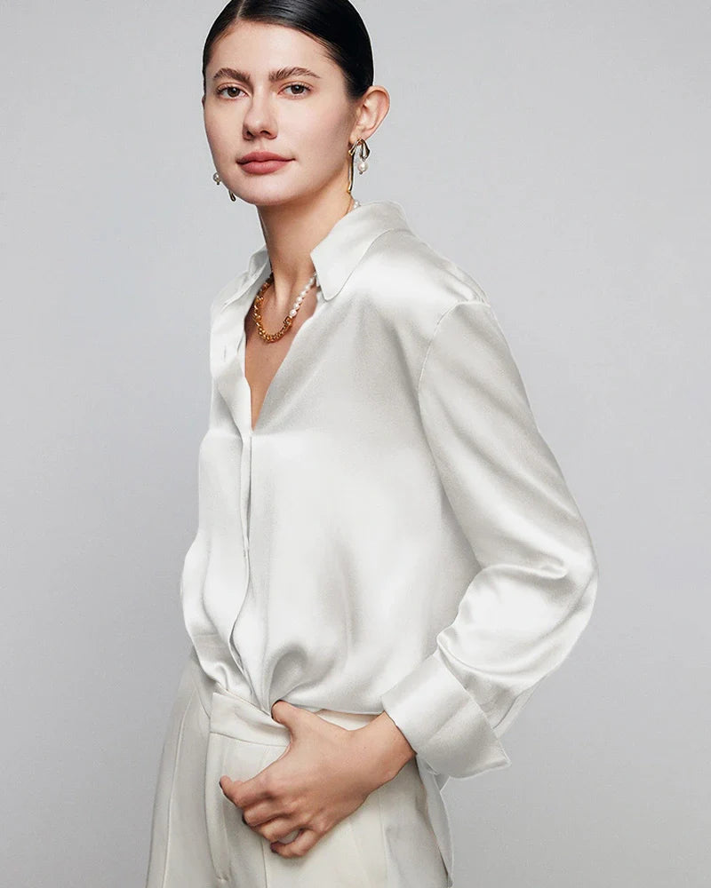 30 Momme Women's Slouchy Silk Shirt