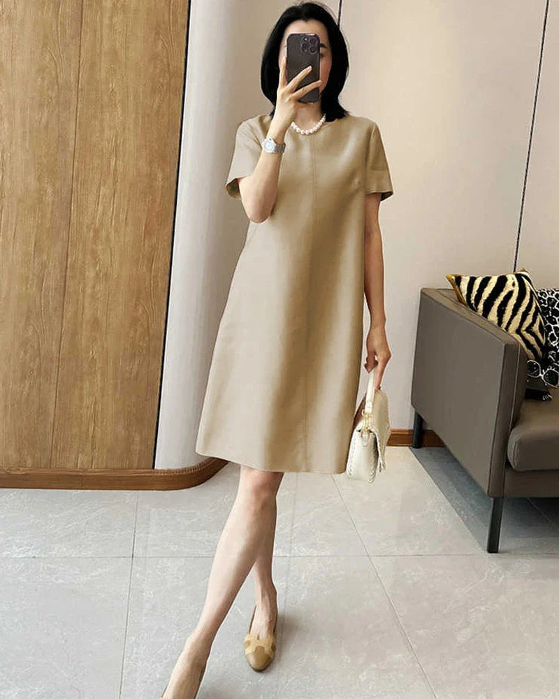 37 Momme Silk and Wool Midi Dress