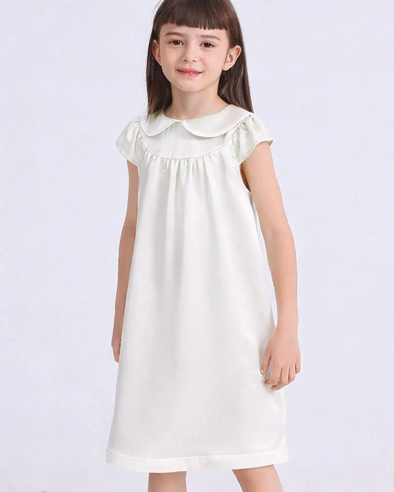 Kids Baby Girl Silk Nightgown