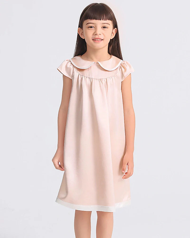 Kids Baby Girl Silk Nightgown