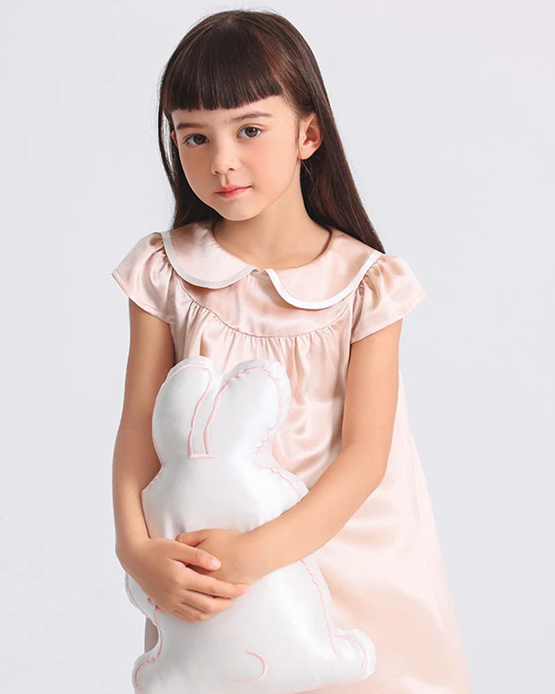 Kids Baby Girl Silk Nightgown