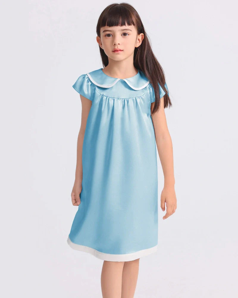 Kids Baby Girl Silk Nightgown