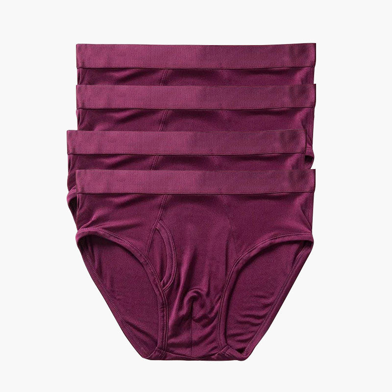 4Pcs Men's Silk Knit Briefs