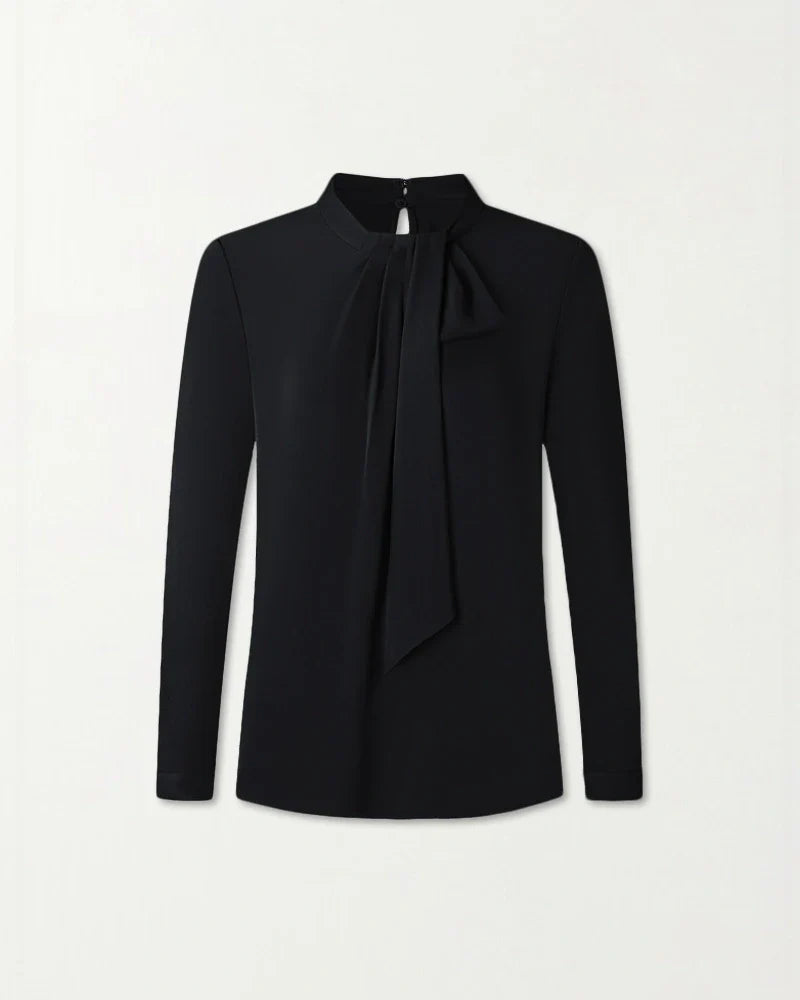 Silk Tie Neck Blouse for Women