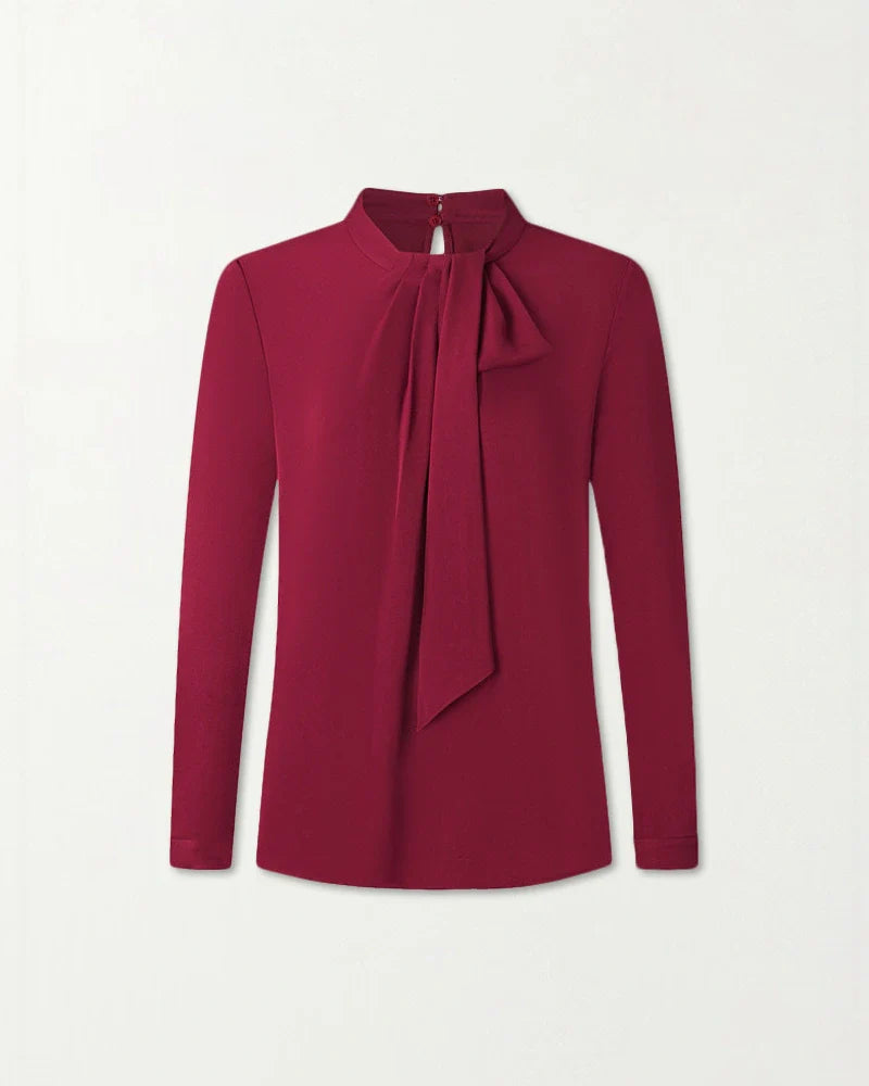 Silk Tie Neck Blouse for Women
