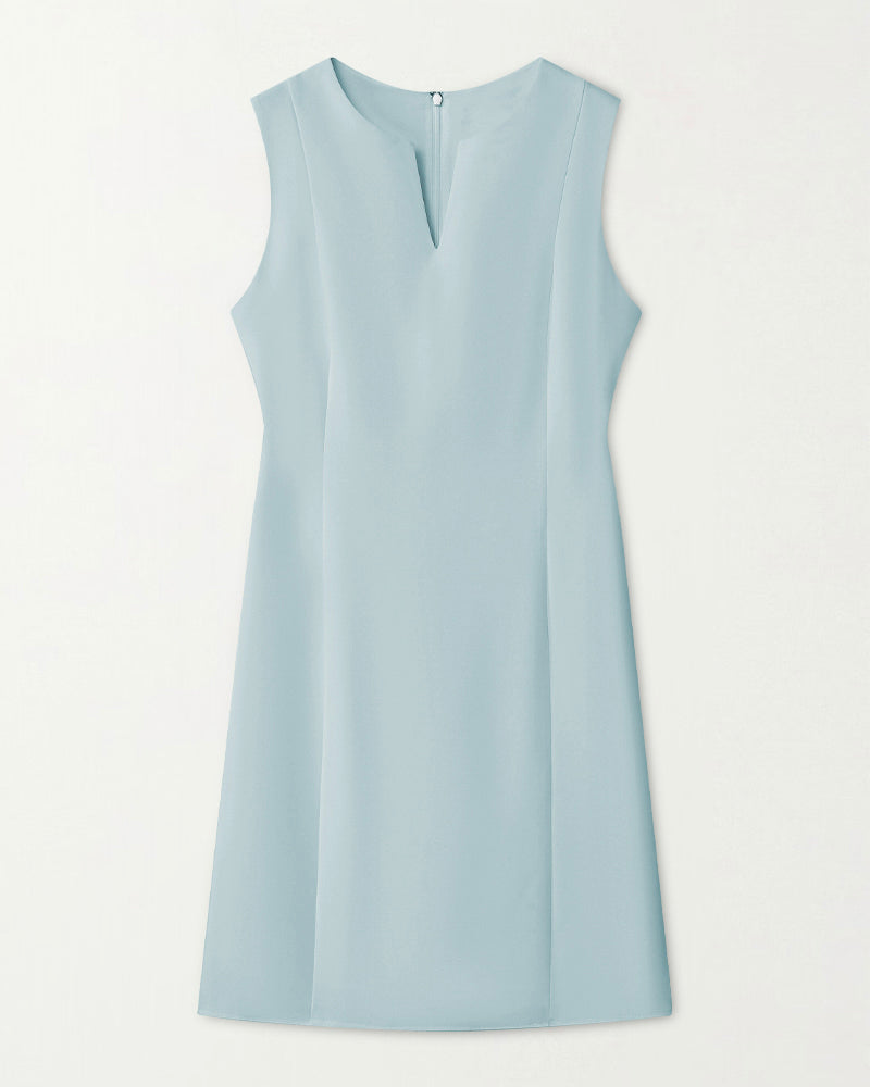 40 Momme Sleeveless Silk Knee Length Work Dress
