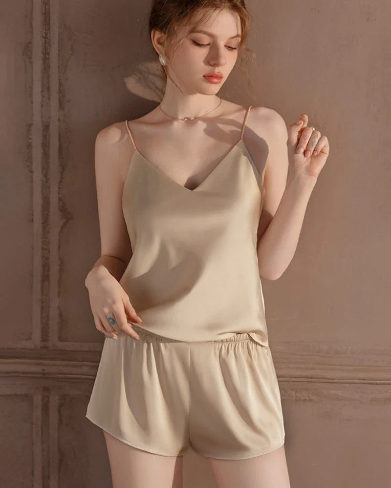 Washable Silk PJ Shorts Set