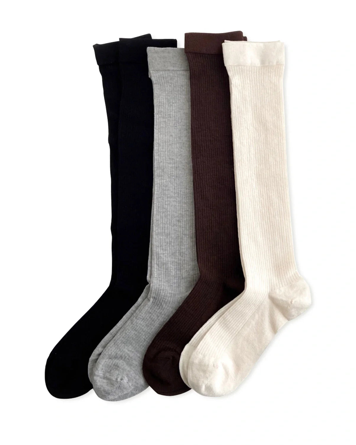 Women Cashmere Modal Blend Ribbed Slouchy Socks