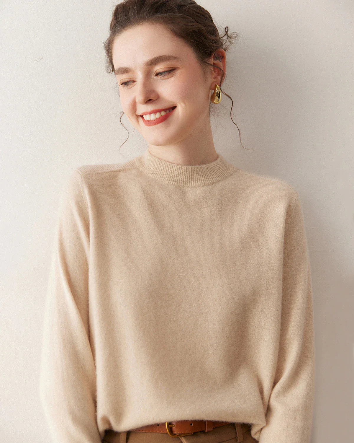 Women’s Half Mock Neck Cashmere Sweater
