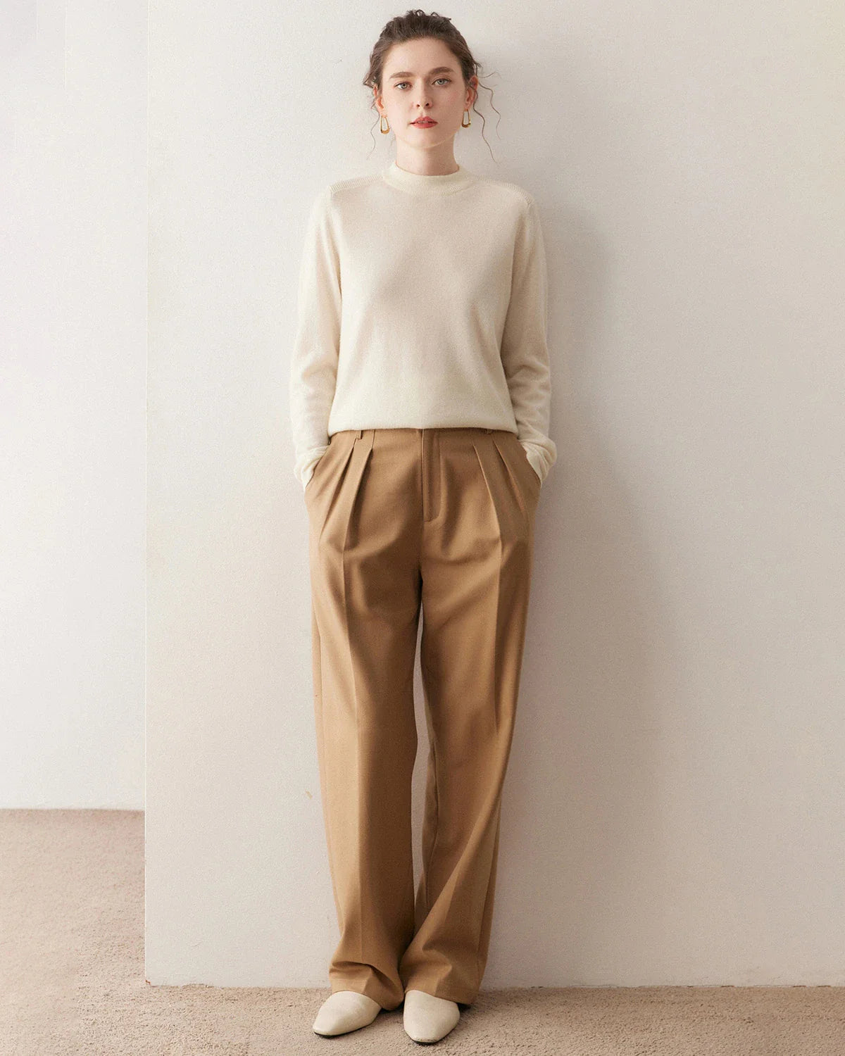 Women’s Half Mock Neck Cashmere Sweater
