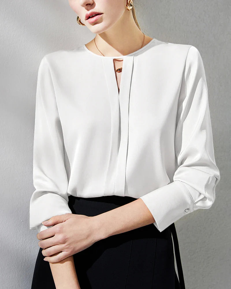 Women's Silk Blouse with Slit