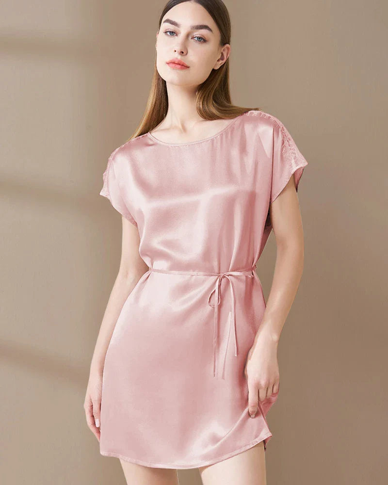 Washable Silk and Lace Pajama Dress