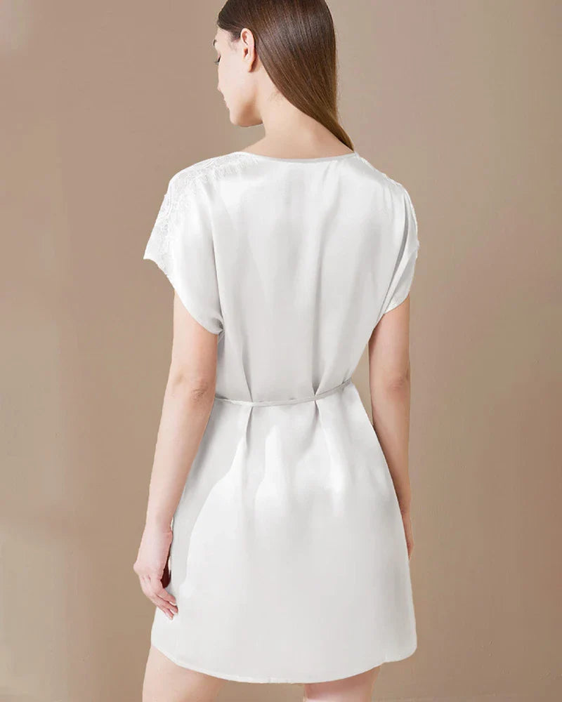Washable Silk and Lace Pajama Dress