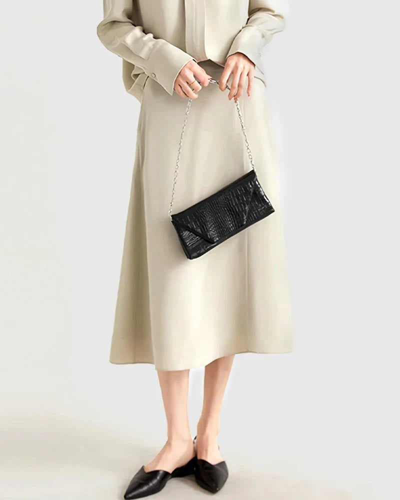 30 Momme Silk Blouse with Slit