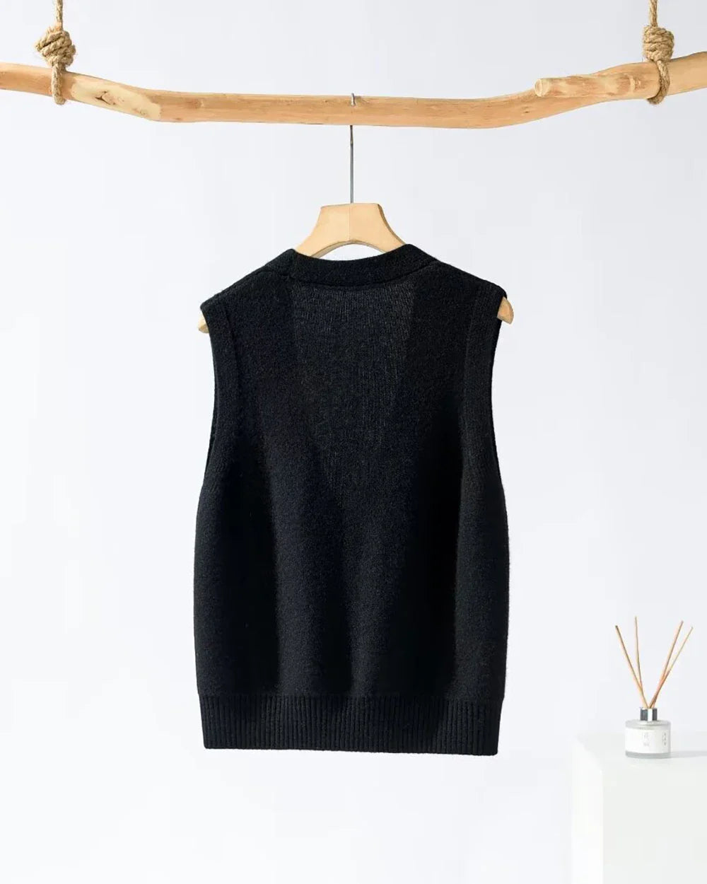 Deep V Neck Cashmere Vest