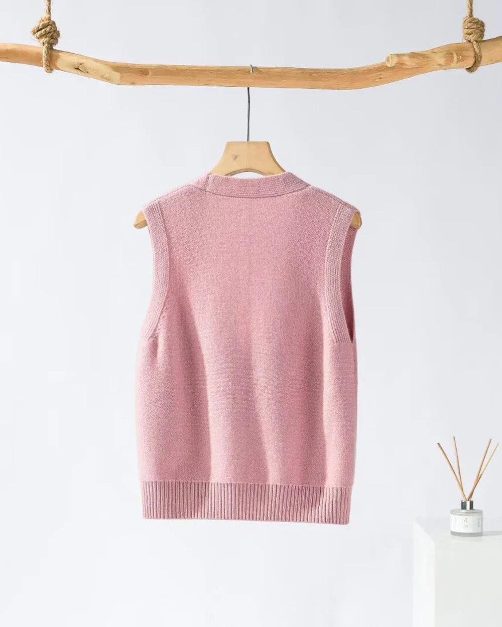Deep V Neck Cashmere Vest