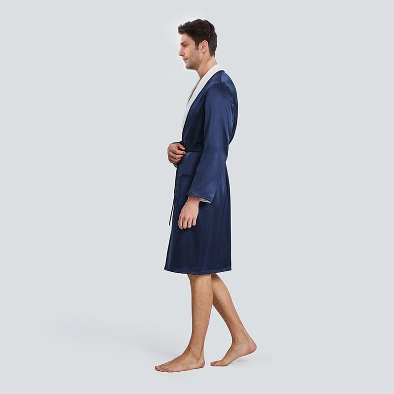 Double Side Wear Sleep Robe Men Pajamas