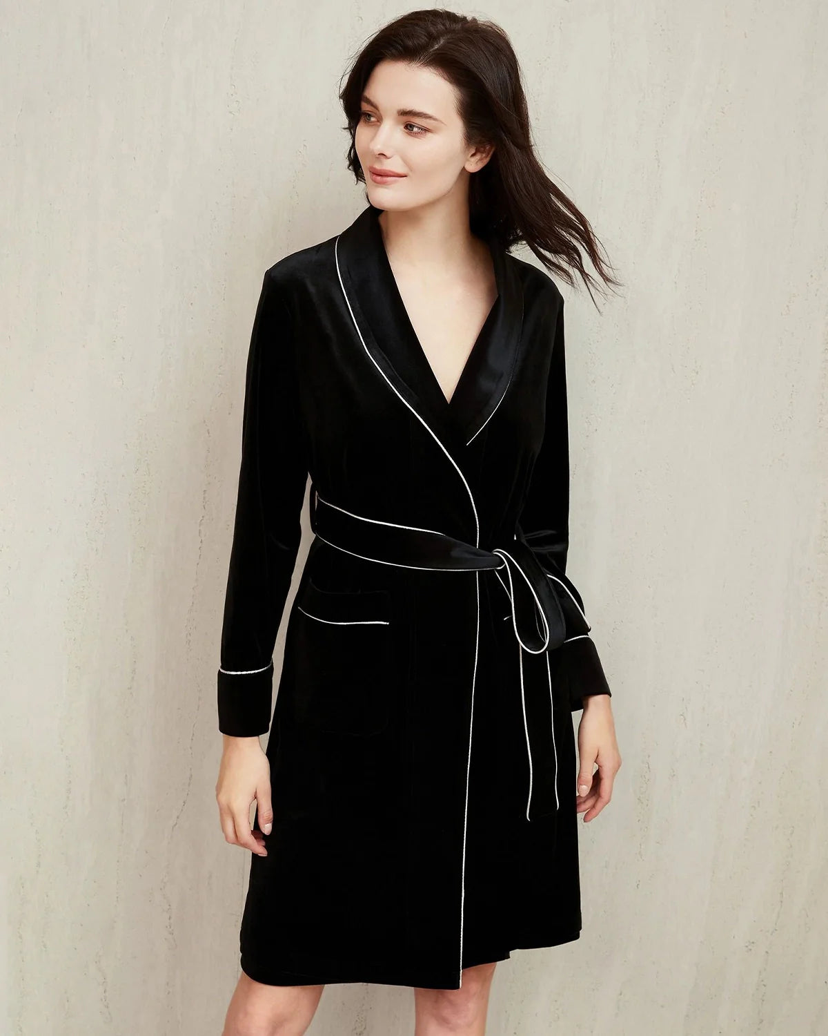Women's Velvet Robe Silk Nightgown