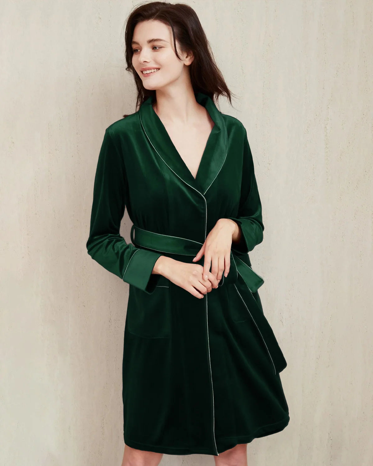 Women's Velvet Robe Silk Nightgown