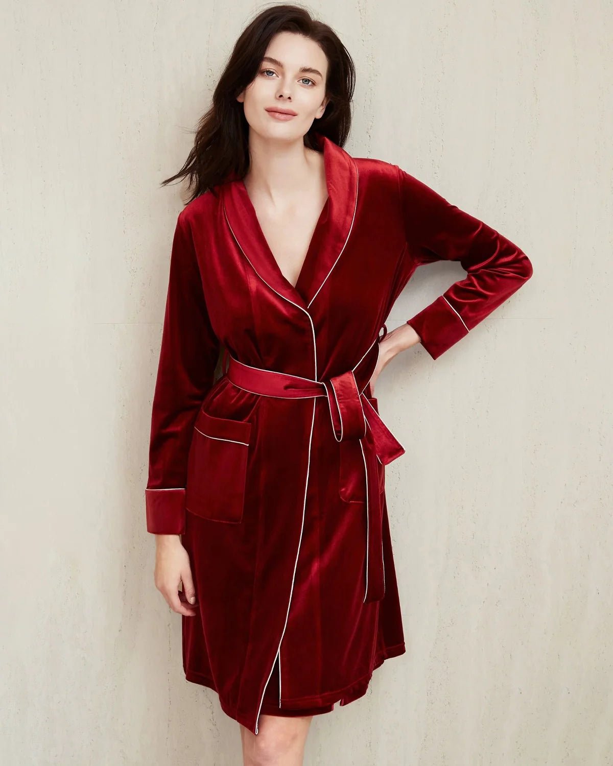 Women's Velvet Robe Silk Nightgown