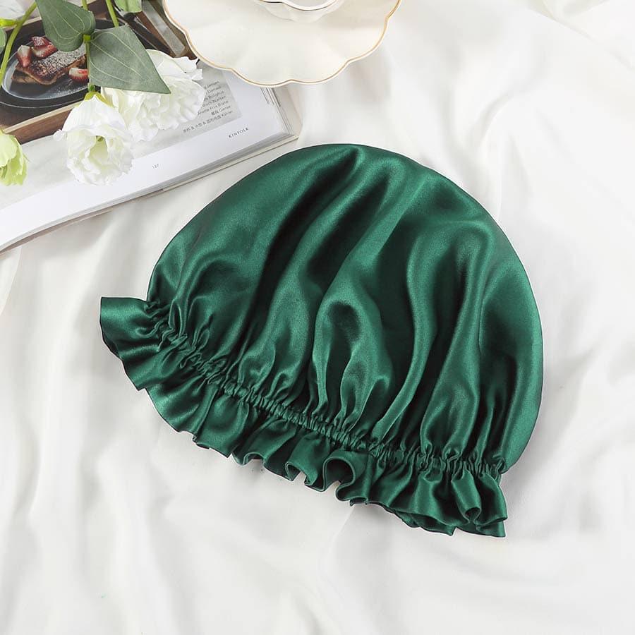 Flounced Silk Night Sleep Caps