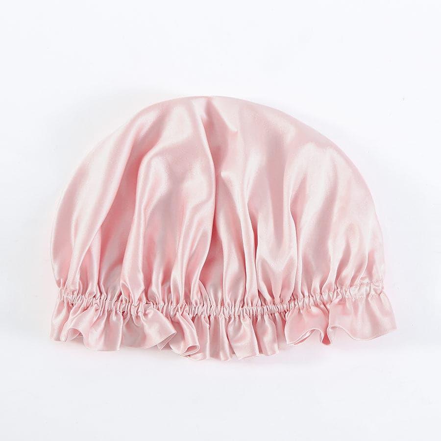 Flounced Silk Night Sleep Caps
