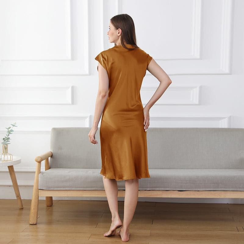 19 Momme Relaxed Fit V-neck Silk Nightgown