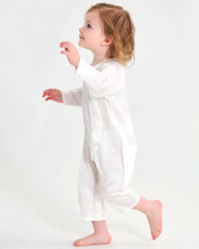 Long Sleeve Button Down Baby Silk Onesies