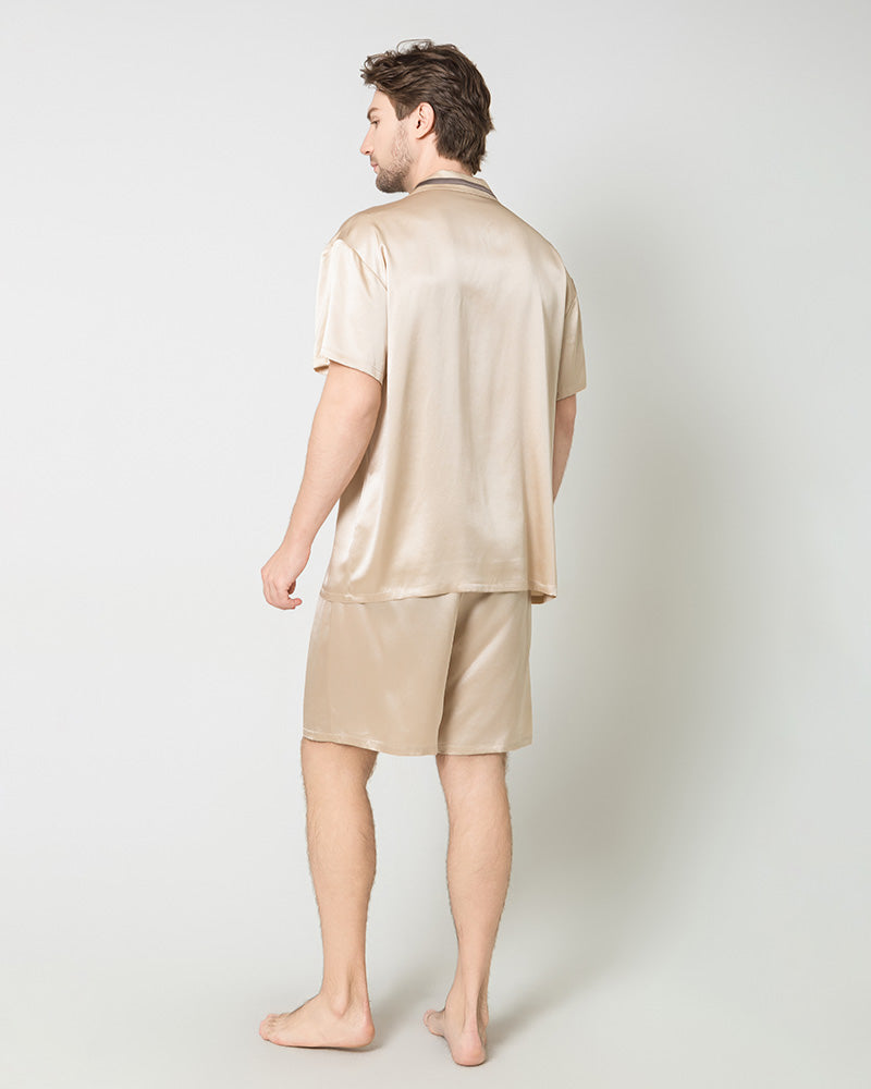Men's Classic Silk Short Pajamas Set