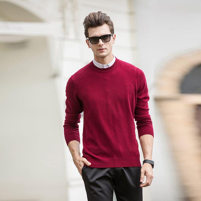 Men's Crew Neck Cashmere Sweater