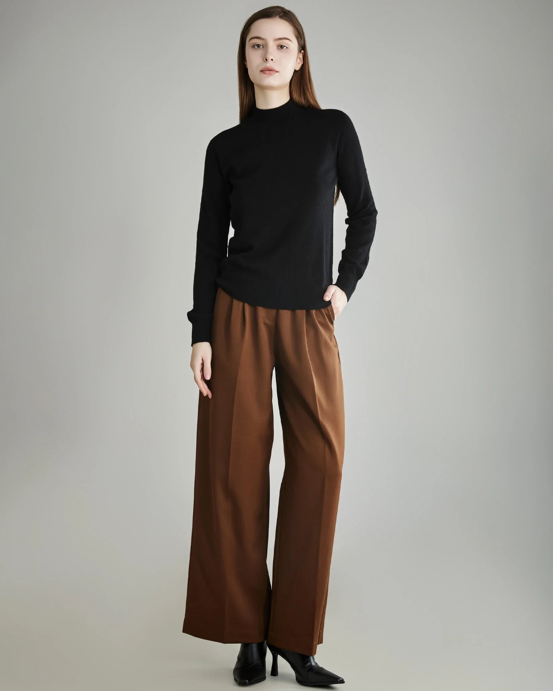 Mock Neck Cashmere Sweater