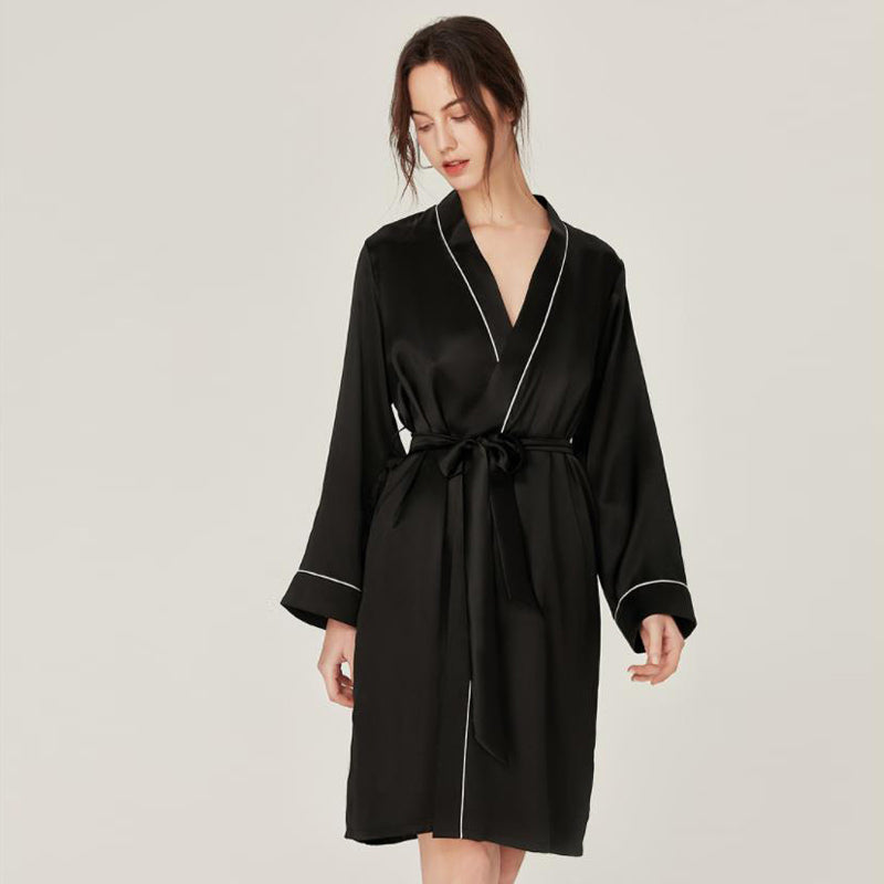 Women Silk Nightgown and Robe Set