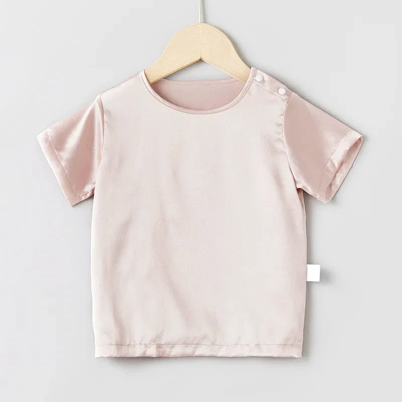 Short Sleeve Baby Silk T-Shirt