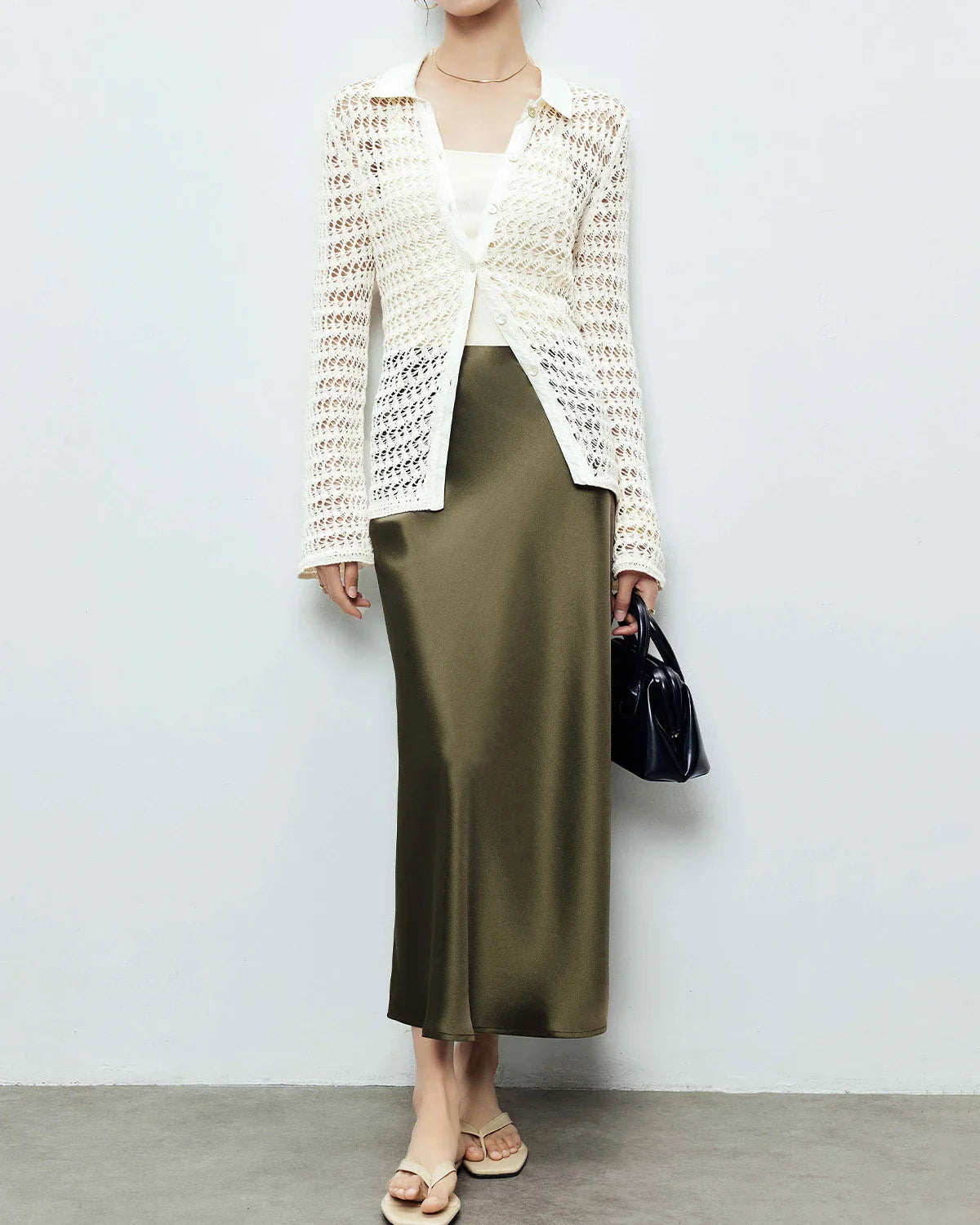 22 Momme Silk Maxi Skirt