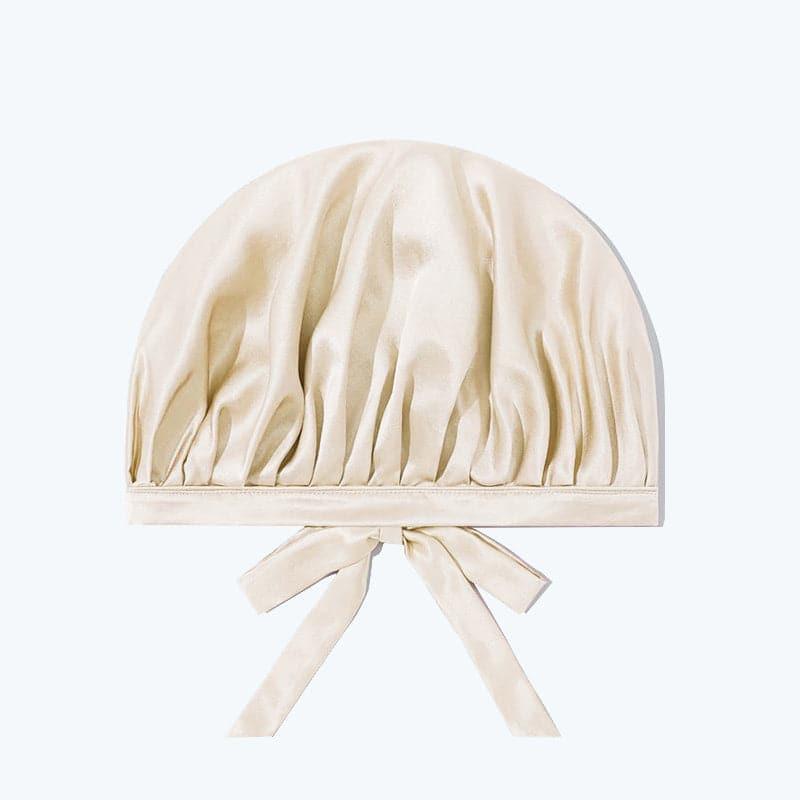 Silk Hair Care Sleep Cap With Bow Knot